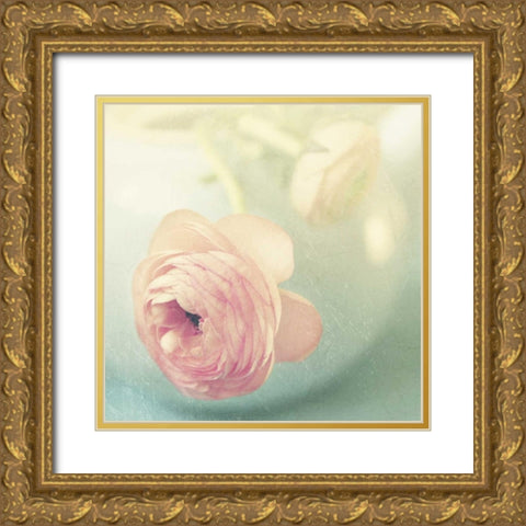 Vintage Pink Peony II Gold Ornate Wood Framed Art Print with Double Matting by Gardner, Sarah