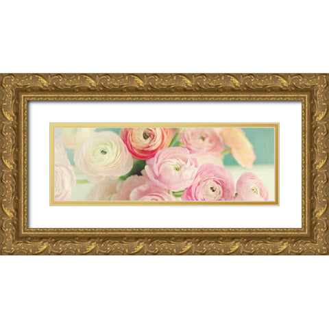 Blushing Blossoms Panel Gold Ornate Wood Framed Art Print with Double Matting by Gardner, Sarah