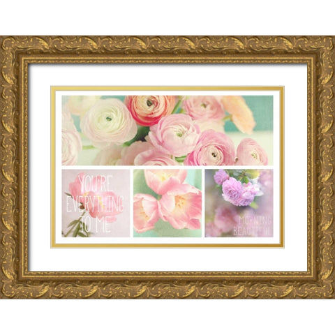 Blossoms 4 Pack Gold Ornate Wood Framed Art Print with Double Matting by Gardner, Sarah