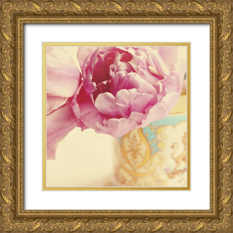 Elegant Vase Square Gold Ornate Wood Framed Art Print with Double Matting by Gardner, Sarah