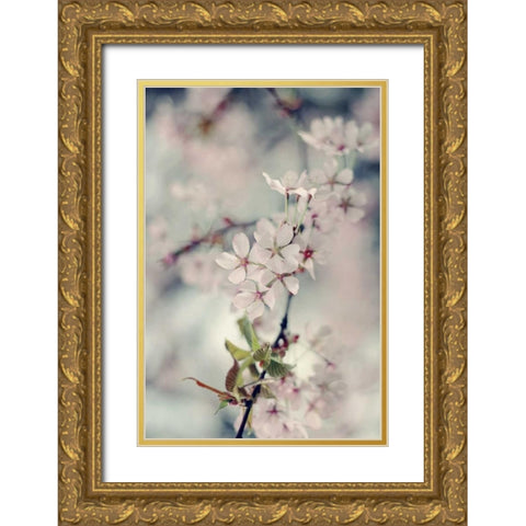 A Branch of Beauty Vertical Gold Ornate Wood Framed Art Print with Double Matting by Gardner, Sarah