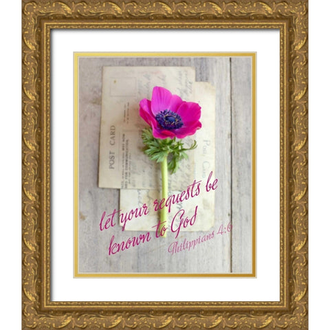Request to God Gold Ornate Wood Framed Art Print with Double Matting by Gardner, Sarah