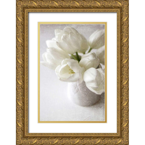 Vanishing in the White Elegance Gold Ornate Wood Framed Art Print with Double Matting by Gardner, Sarah