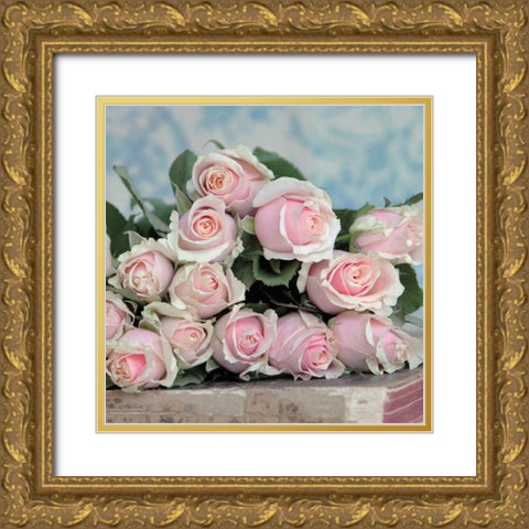 A Gift for Captivation Square Gold Ornate Wood Framed Art Print with Double Matting by Gardner, Sarah