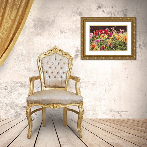 New Garden Gold Ornate Wood Framed Art Print with Double Matting by Peck, Gail