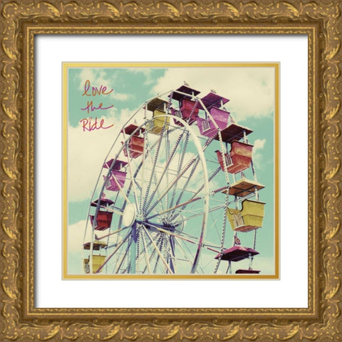 Love the Ride Border Gold Ornate Wood Framed Art Print with Double Matting by Saghini, Lisa Hill