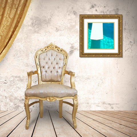 Pool Float Gold Ornate Wood Framed Art Print with Double Matting by Saghini, Lisa Hill
