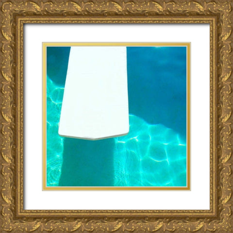 Pool Float Gold Ornate Wood Framed Art Print with Double Matting by Saghini, Lisa Hill