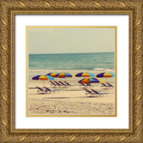 Beach Trip I Gold Ornate Wood Framed Art Print with Double Matting by Peck, Gail