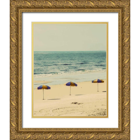 Beach Trip Rectangle II Gold Ornate Wood Framed Art Print with Double Matting by Peck, Gail