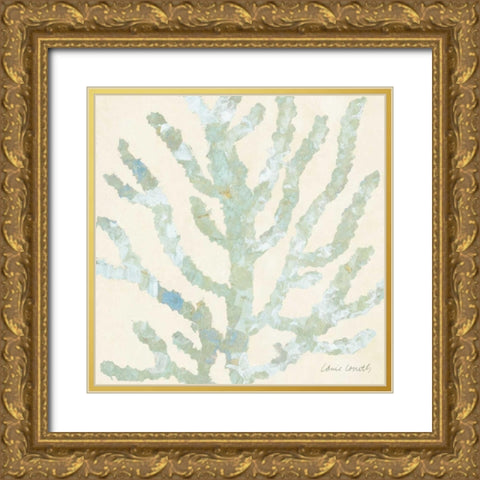 Coral Vision on Cream I Gold Ornate Wood Framed Art Print with Double Matting by Loreth, Lanie