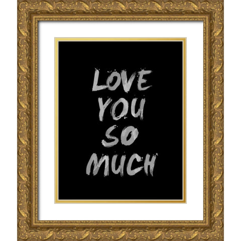 Love I Gold Ornate Wood Framed Art Print with Double Matting by SD Graphics Studio