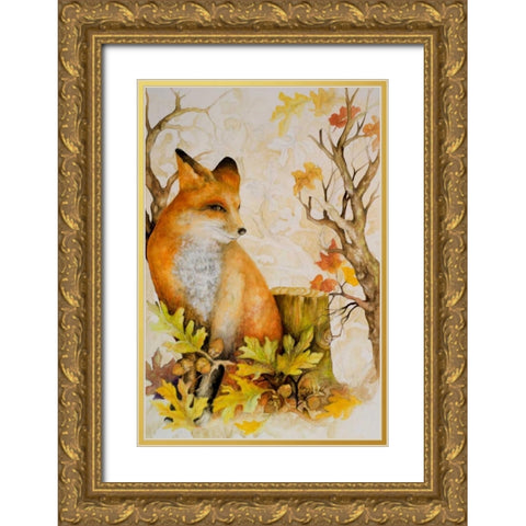 Mystic Woodland I Gold Ornate Wood Framed Art Print with Double Matting by Gaynor, Janice