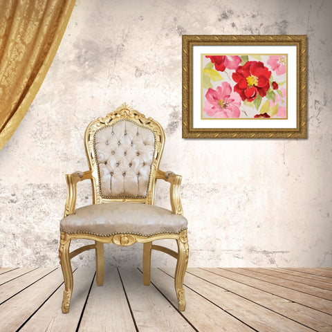 Floral Delicate in Pink I Gold Ornate Wood Framed Art Print with Double Matting by Loreth, Lanie