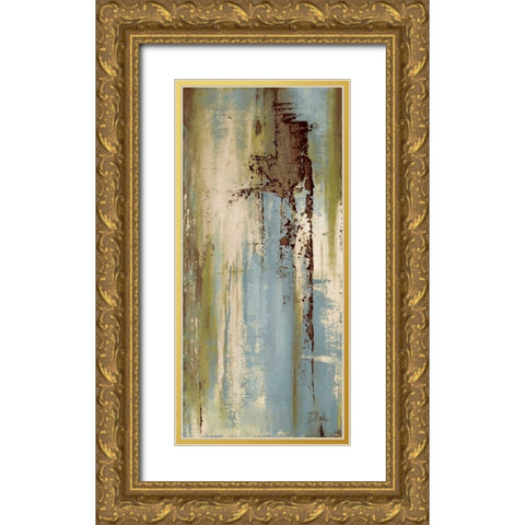 The Blue and Green Ones II Gold Ornate Wood Framed Art Print with Double Matting by Pinto, Patricia
