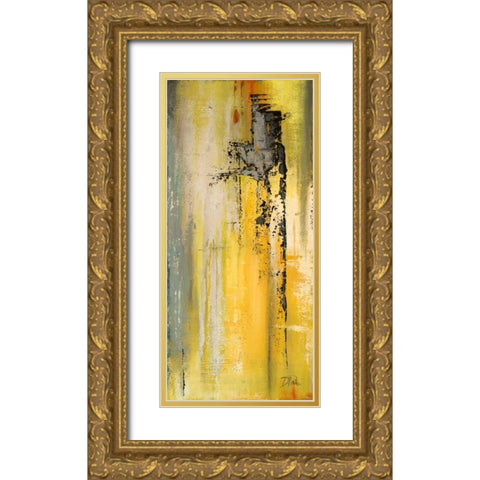 The Yellow and Silver Ones II Gold Ornate Wood Framed Art Print with Double Matting by Pinto, Patricia