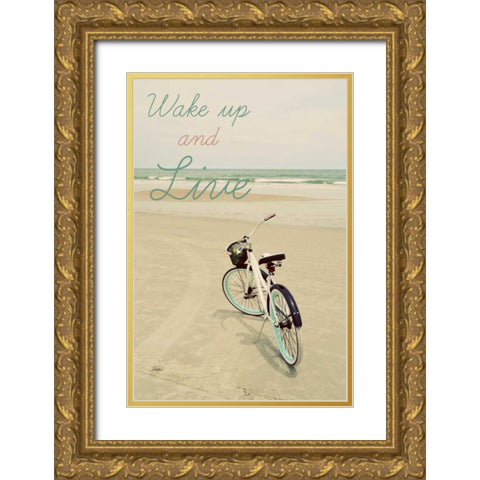 Wake Up Gold Ornate Wood Framed Art Print with Double Matting by Peck, Gail