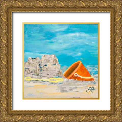 Sandcastles I Gold Ornate Wood Framed Art Print with Double Matting by DeRice, Julie