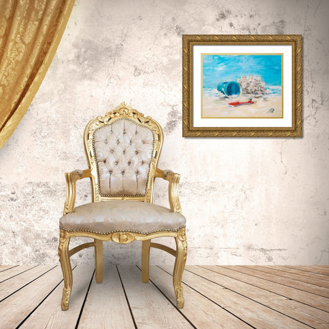 Sandcastles II Gold Ornate Wood Framed Art Print with Double Matting by DeRice, Julie