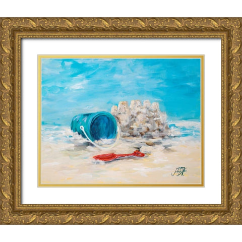 Sandcastles II Gold Ornate Wood Framed Art Print with Double Matting by DeRice, Julie