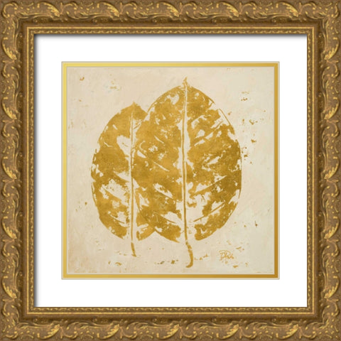 The Gold Ones I Gold Ornate Wood Framed Art Print with Double Matting by Pinto, Patricia