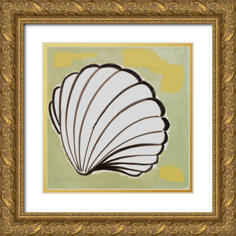 Modern Shell IV Gold Ornate Wood Framed Art Print with Double Matting by Loreth, Lanie