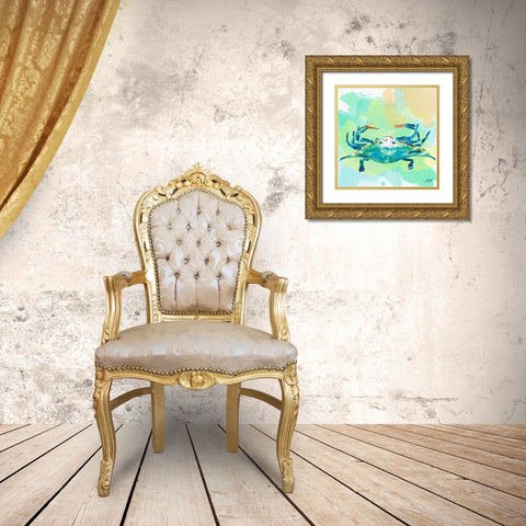 Watercolor Sea Creatures I Gold Ornate Wood Framed Art Print with Double Matting by DeRice, Julie
