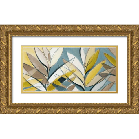 Rich Palm Abstract Panel Gold Ornate Wood Framed Art Print with Double Matting by Loreth, Lanie