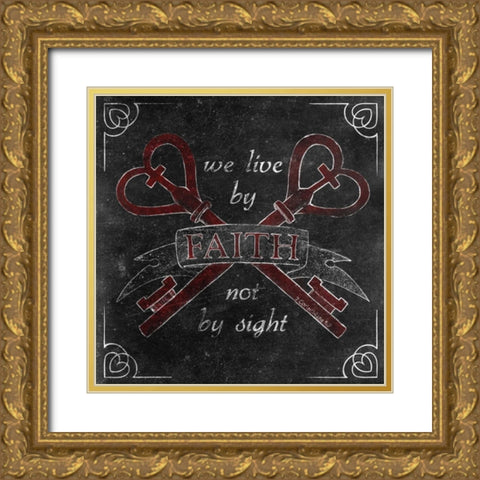 Friends Love Border IV Gold Ornate Wood Framed Art Print with Double Matting by Sundance Studio