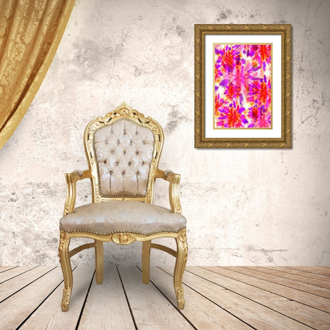 Sun Burst Gold Ornate Wood Framed Art Print with Double Matting by Biscardi, Nicholas
