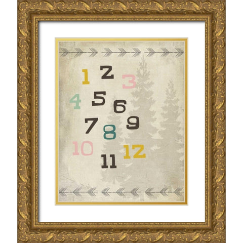 Educational Woodland 1 Gold Ornate Wood Framed Art Print with Double Matting by SD Graphics Studio