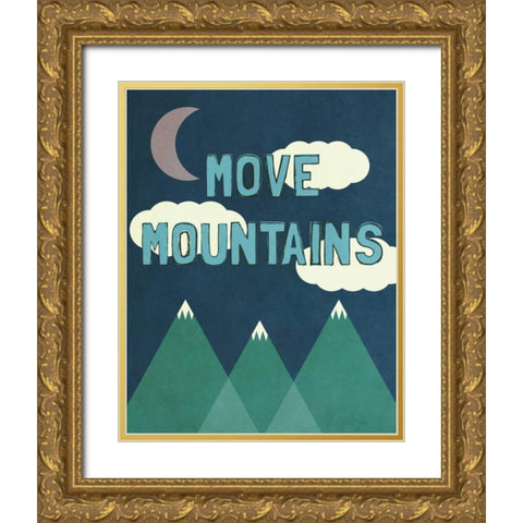 Young Mountains II Gold Ornate Wood Framed Art Print with Double Matting by SD Graphics Studio