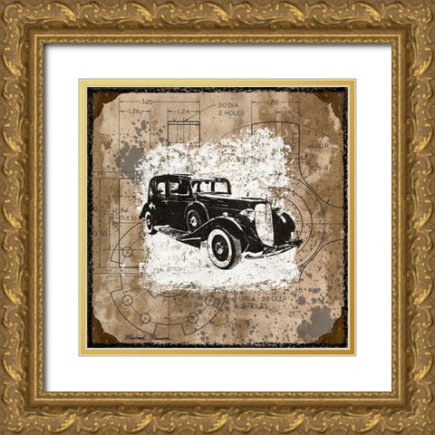 Vintage Ride II Gold Ornate Wood Framed Art Print with Double Matting by Marcon, Michael