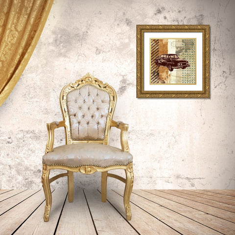 Retro Ride I Gold Ornate Wood Framed Art Print with Double Matting by Marcon, Michael