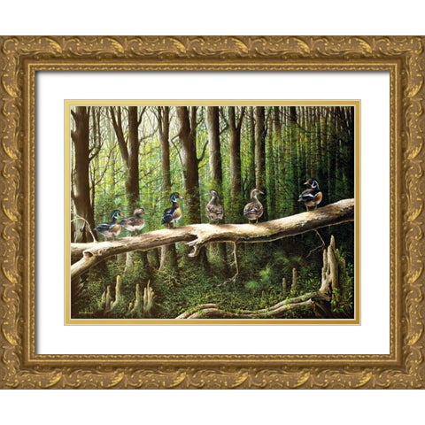 Pairing Up Gold Ornate Wood Framed Art Print with Double Matting by Nawrocke, Bruce