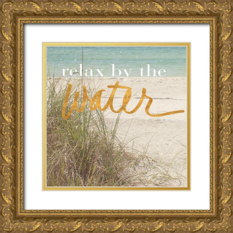 Relax By the Water Gold Ornate Wood Framed Art Print with Double Matting by Bryant, Susan