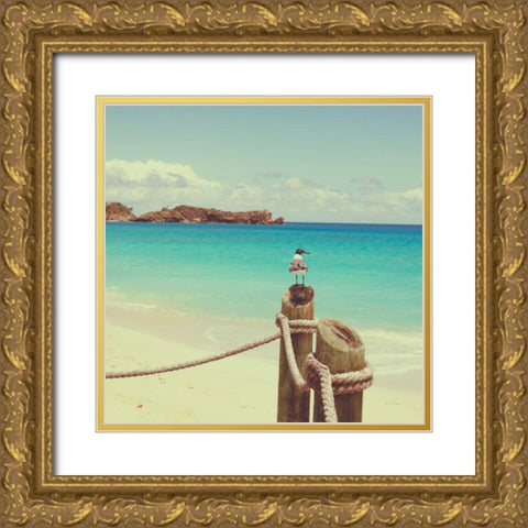 Island Vacation II Gold Ornate Wood Framed Art Print with Double Matting by Bryant, Susan