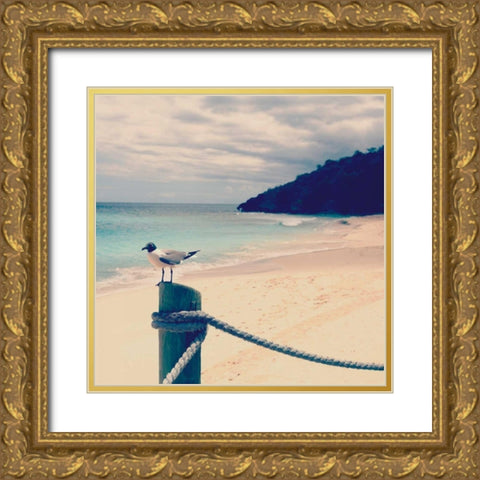 Island Vacation III Gold Ornate Wood Framed Art Print with Double Matting by Bryant, Susan