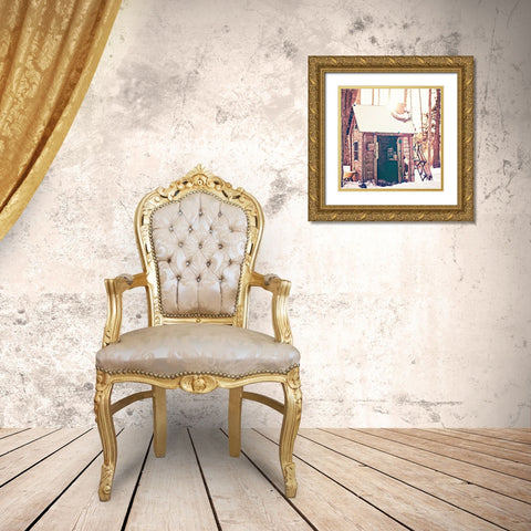 Holiday Shed Gold Ornate Wood Framed Art Print with Double Matting by Poynter, Kelly