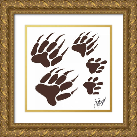 Rustic Birch Trail Accent IV Gold Ornate Wood Framed Art Print with Double Matting by Ritter, Gina