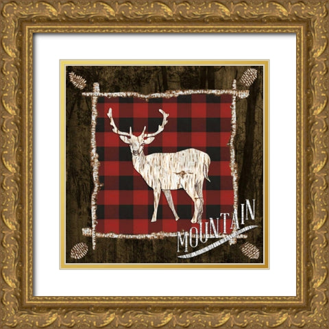 Plaid Birch Trail II Gold Ornate Wood Framed Art Print with Double Matting by Ritter, Gina