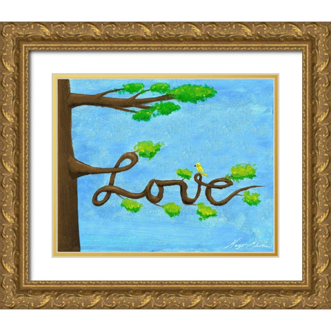 Inspiration Tree II Gold Ornate Wood Framed Art Print with Double Matting by Edwins, Hugo