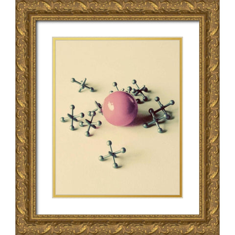Enjoy the Little Things Gold Ornate Wood Framed Art Print with Double Matting by Peck, Gail