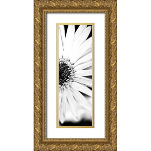 White Bloom I Gold Ornate Wood Framed Art Print with Double Matting by Bryant, Susan