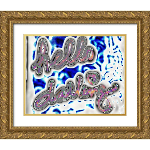 Darling Bella I Gold Ornate Wood Framed Art Print with Double Matting by SD Graphics Studio