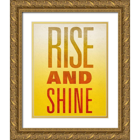 Get Up I Gold Ornate Wood Framed Art Print with Double Matting by SD Graphics Studio