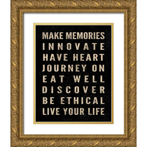 Motivational Type I Gold Ornate Wood Framed Art Print with Double Matting by SD Graphics Studio