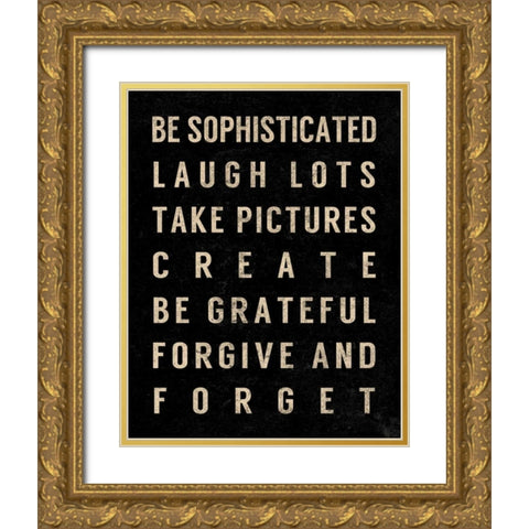 Motivational Type IV Gold Ornate Wood Framed Art Print with Double Matting by SD Graphics Studio