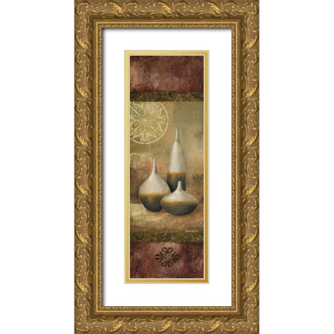 Ivory Vessel I Gold Ornate Wood Framed Art Print with Double Matting by Marcon, Michael