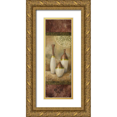 Ivory Vessel II Gold Ornate Wood Framed Art Print with Double Matting by Marcon, Michael